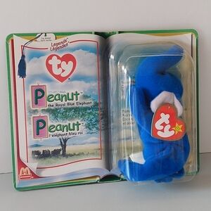 Ty Peanut the Royal Blue Elephant Plush